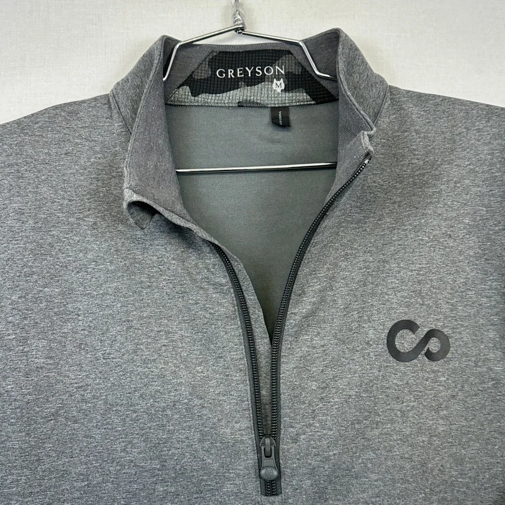Greyson Quarter Zip Pullover Men's Medium Gray Performance Stretch Golf